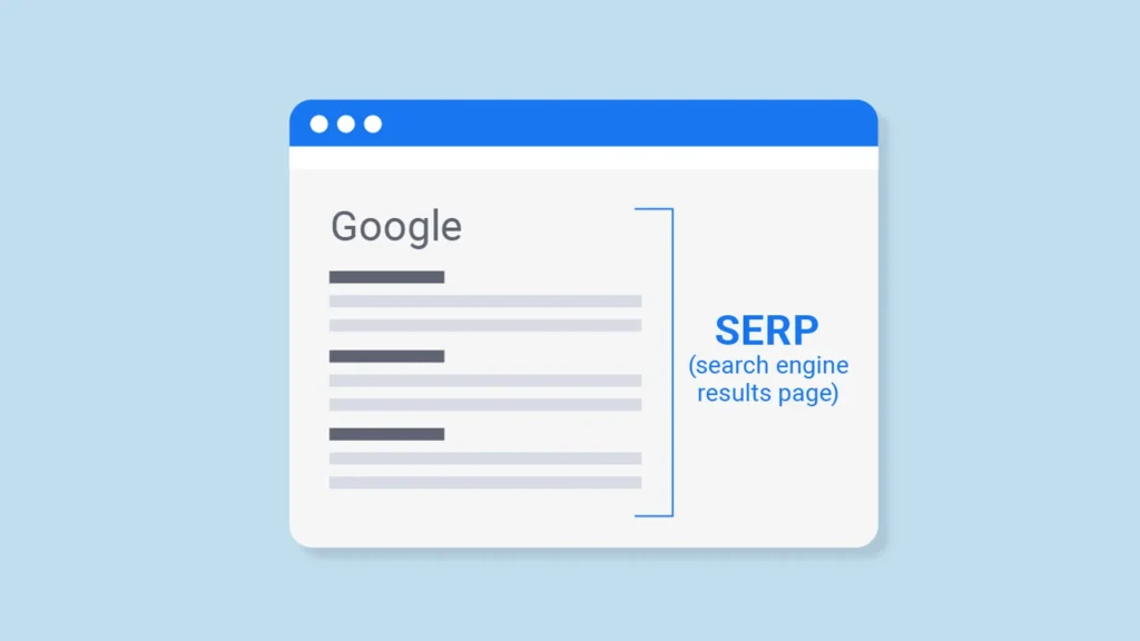 Search Engine Results Pages of Google